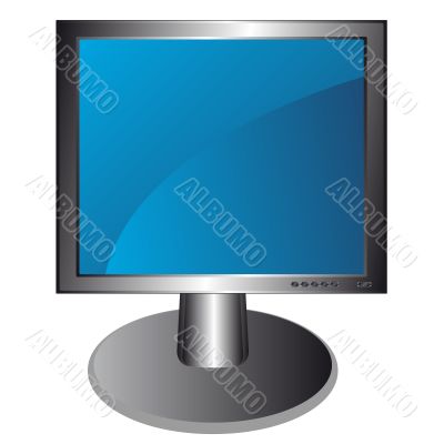 LCD monitor in vector
