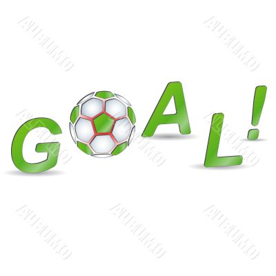 Goal on a white background