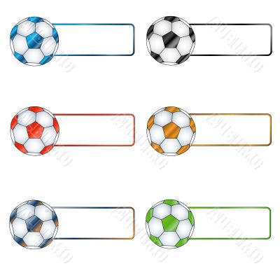 Six multi-colored balls