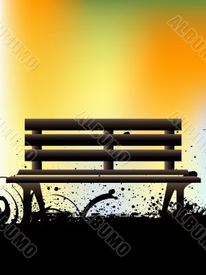 old wooden bench