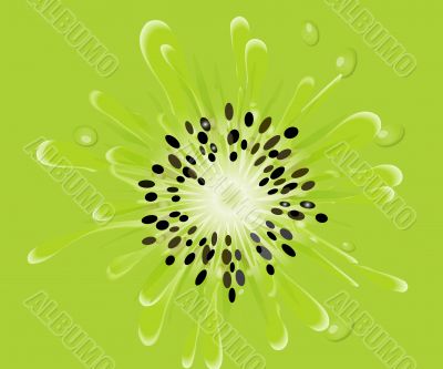 green kiwi slice wallpaper