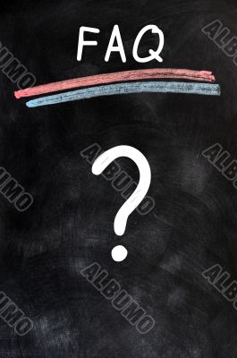 FAQ with a big question mark