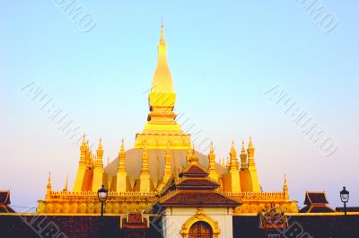 Golden wat in Vientiane,Laos
