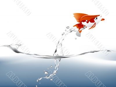  goldfish jumping 