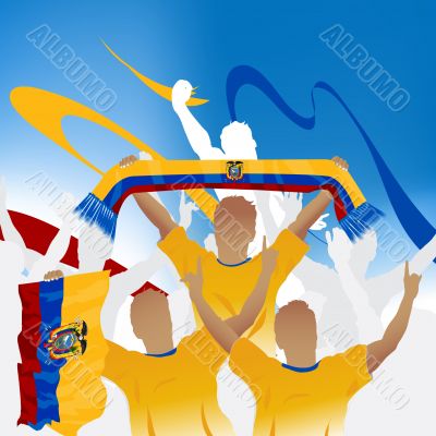 Crowd of soccer fan