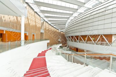 Red Carpet stairs in AU hall
