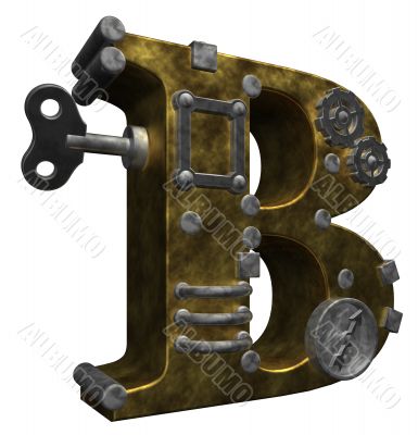 steampunk letter b