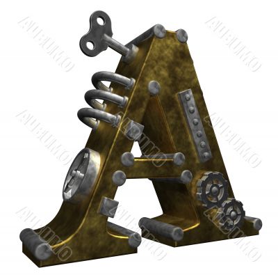 steampunk letter a