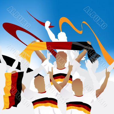 Crowd of soccer fan