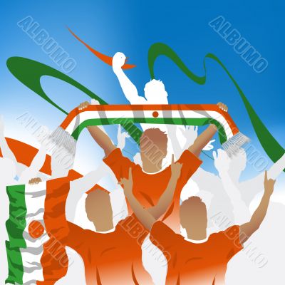 Crowd of soccer fan