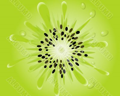 green kiwi slice wallpaper