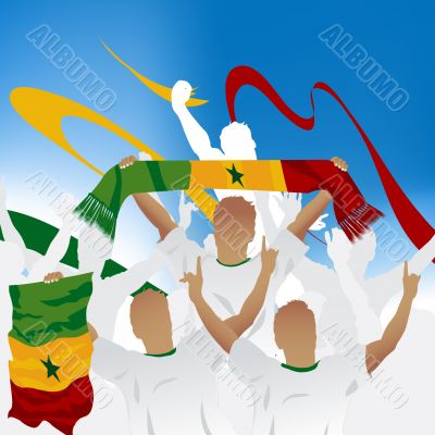Crowd of soccer fan