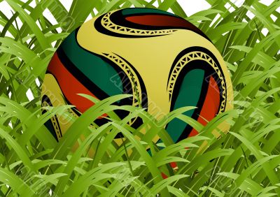  ball between grass