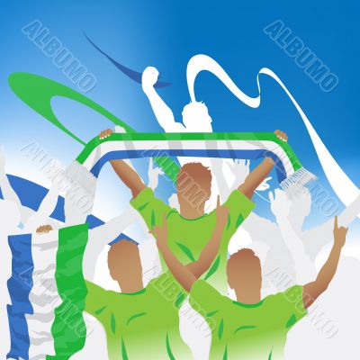 Crowd of soccer fan