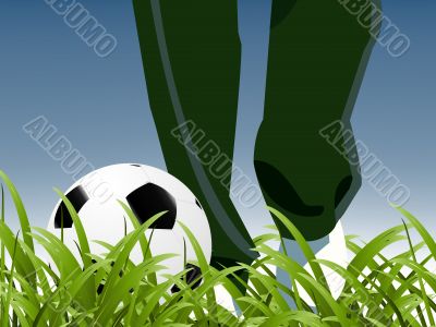 coach and football between grass
