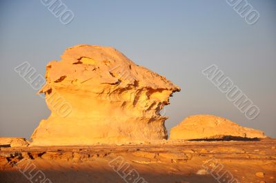 White Desert at sunrise