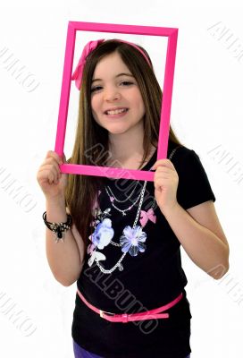 Pink picture frame