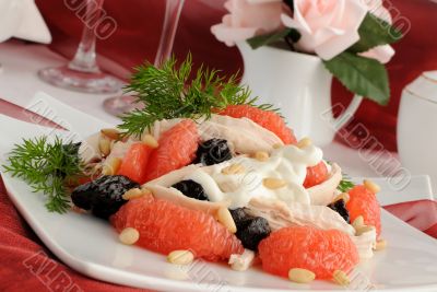 Salad with chicken