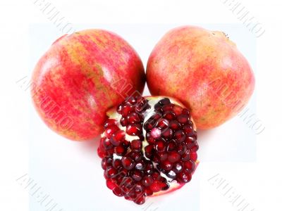 pomegranate isolated on white background