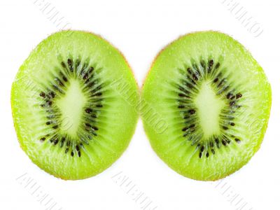 kiwi fruit on white background 