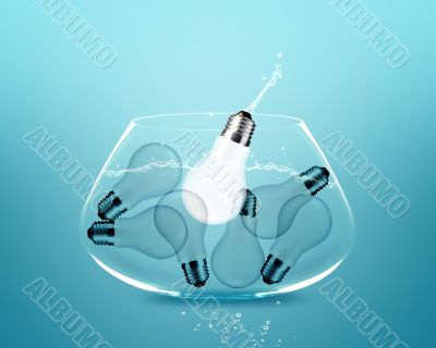 glowing Light bulb