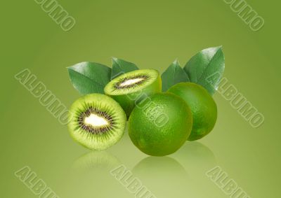 Lemon and kiwi