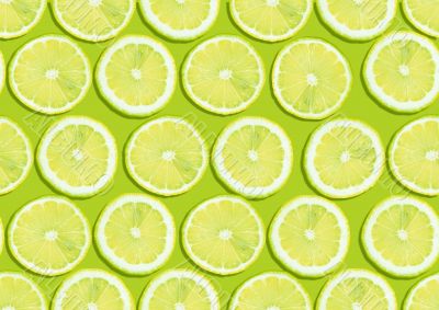 seamless background of fresh lemon slices