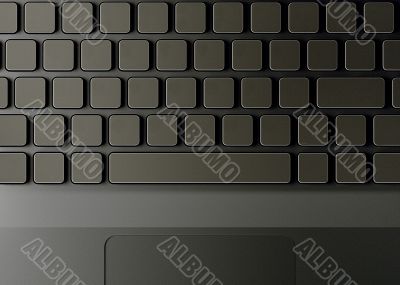 Keyboard with blank buttons
