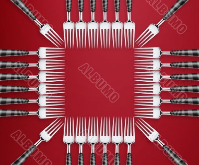set of forks