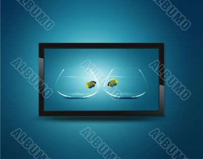 Black LCD tv