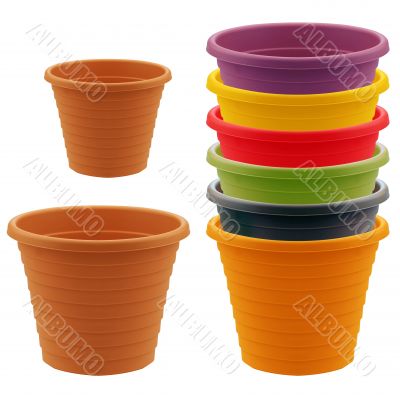 plastic garden pot
