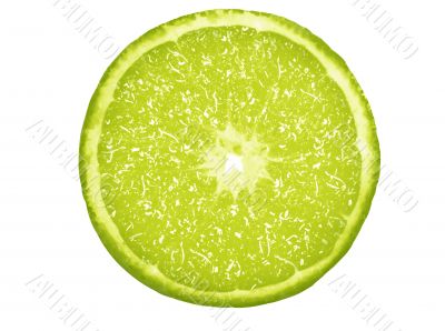Slice of fresh lime