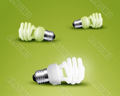 one glowing Light bulb