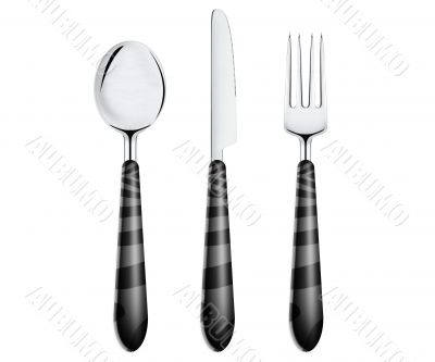Fork spoon and knife