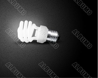 one glowing Light bulb