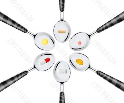 spoons of pills