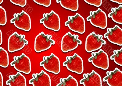 seamless background of fresh straberry  slices