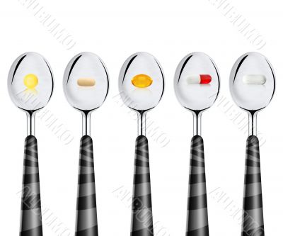 spoons of pills