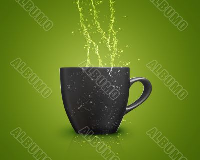 black mug