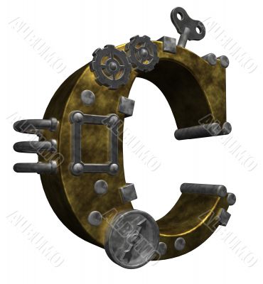 steampunk letter c
