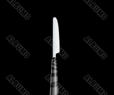 knife isolated on black background 