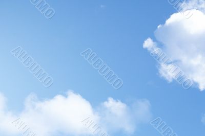 White clouds in blue sky