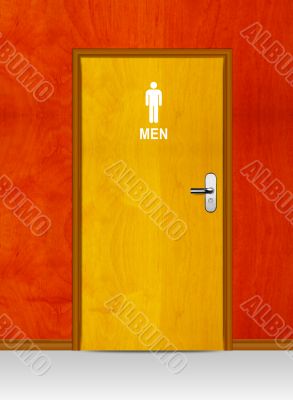 Sign of public toilets WC