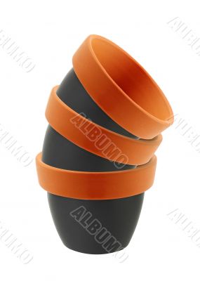 empty clay garden pots