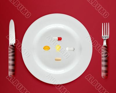 plate with pills