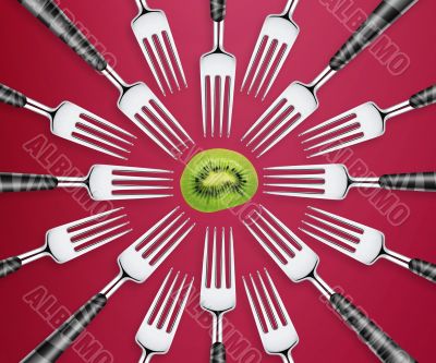 set of forks