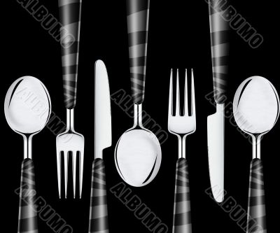 Fork spoon and knife