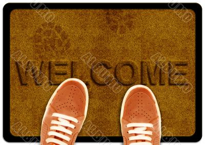 welcome cleaning foot carpet 