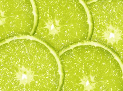 Slice of fresh lime