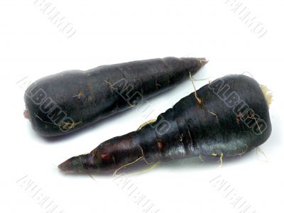 fresh black carrots 